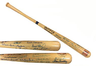 Baseball Hall of Fame Signed 50th Anniversary Bats