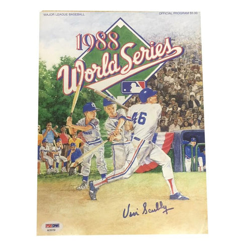 Signé Vin Scully 1988 Dodgers Sports Souvenirs