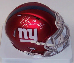 Mini casque Giants Blaze dédicacé par Eli Manning - Powers Sports Memorabilia