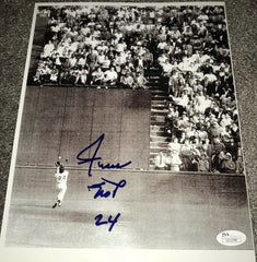 willie mays autographed the catch photo