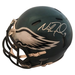 Mini casque Eagles dédicacé par Nick Foles - Powers Sports Memorabilia