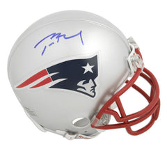 Tom Brady Mini casque dédicacé des Patriots - Powers Sports Memorabilia