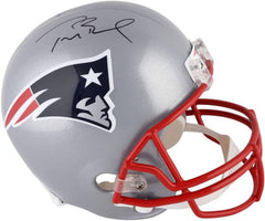 tom brady autographed patriots helmet