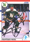 Frantisek Musil Minnesota North Stars 1990 Score Autographed Card. This item comes with a certificate of authenticity from Autograph-Sports. PSM-Powers Sports Memorabilia