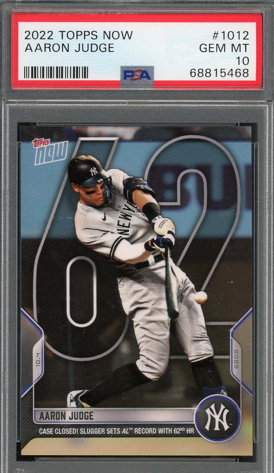 Aaron Judge 2018 Bowman Baseball Card #24 Graded PSA 9