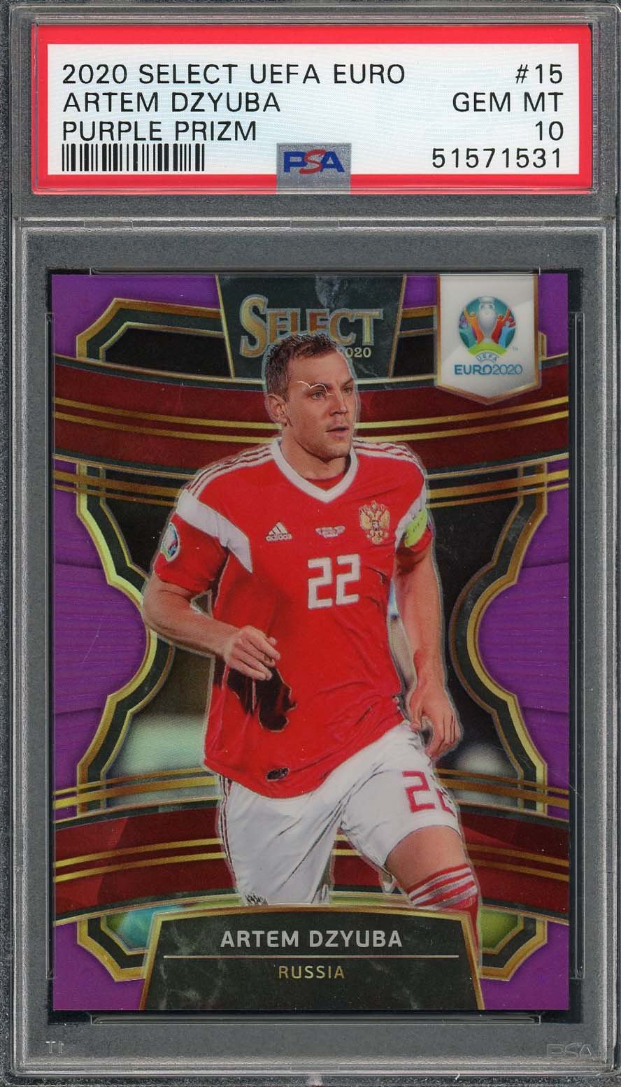 Trent Alexander Arnold 2020 Select UEFA Euro Blue Prizm Card #83 PSA 1