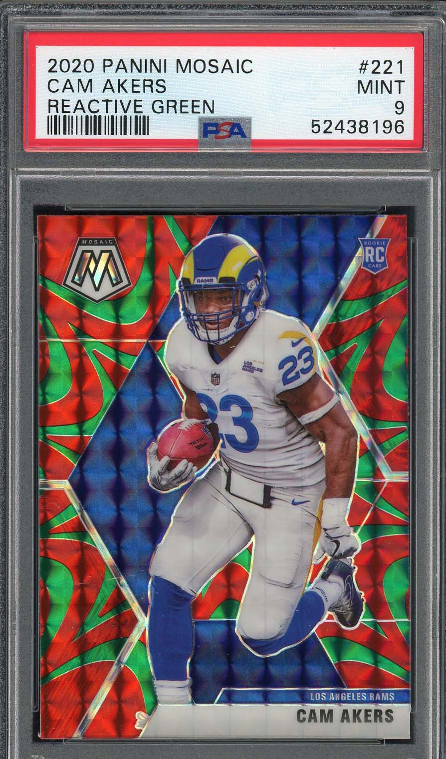 2020 Panini Prizm Draft Picks Blue #121 Cam Akers Rc Rams Psa 10  F3591000-110