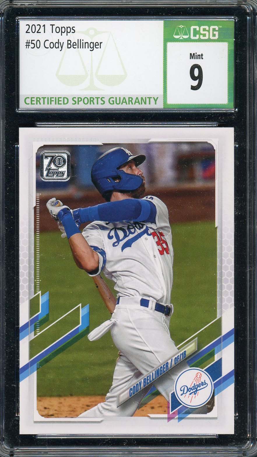 Vladimir Guerrero Jr 2021 Topps Baseball Card #224 Graded CSG 9