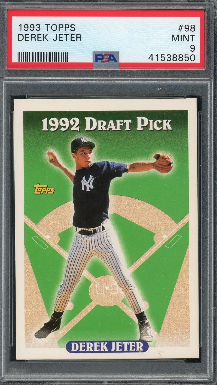 Jeter Lot 2) Psa 8 Nm-mint Gold Hornet 1994 Rookie Derek 1993 Topps #83 98  Tphlc