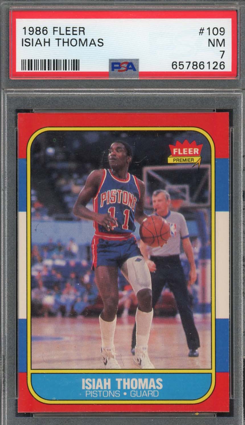 Isiah Thomas 1986 Fleer Signed Rookie Card #109 Auto Graded PSA 10 851