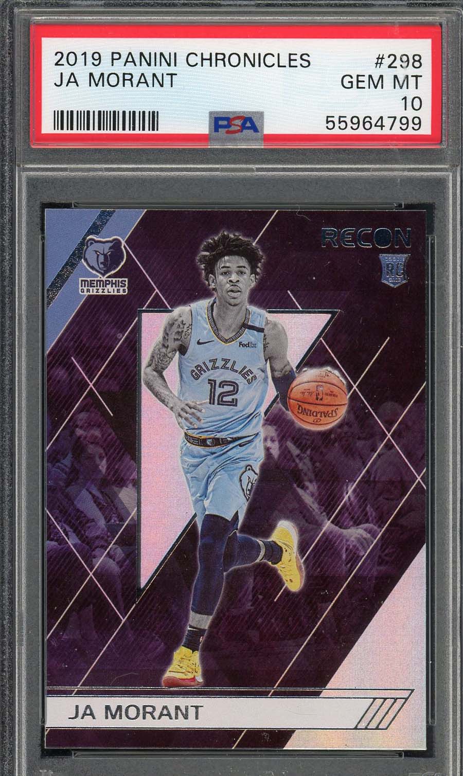 Ja Morant 2019 Panini Chronicles Basketball Rookie Card RC #681 Graded