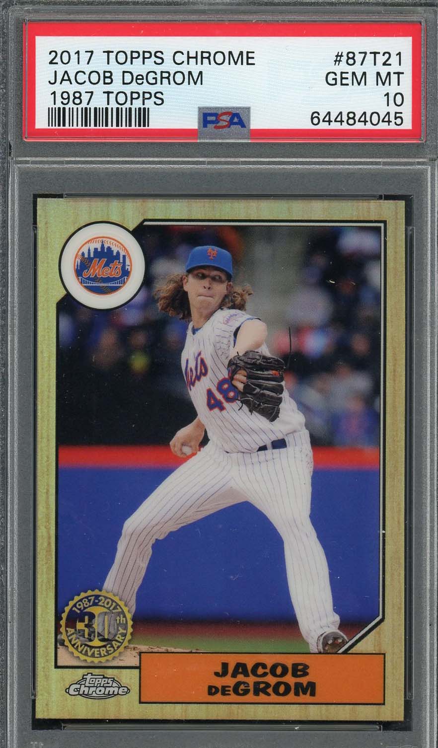 Jacob deGrom Rookie Card 2014 Topps Update #US-50 ISA 9 MINT