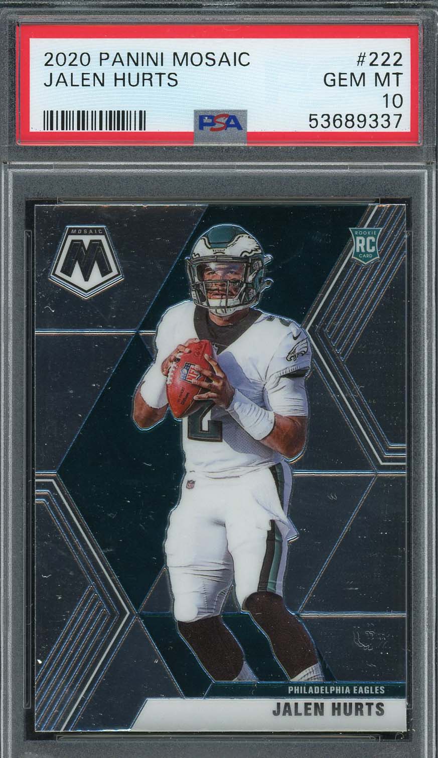 Jalen Hurts 2020 PANINI ABSOLUTE ROOKIE RC #145 PHILADELPHIA EAGLES!