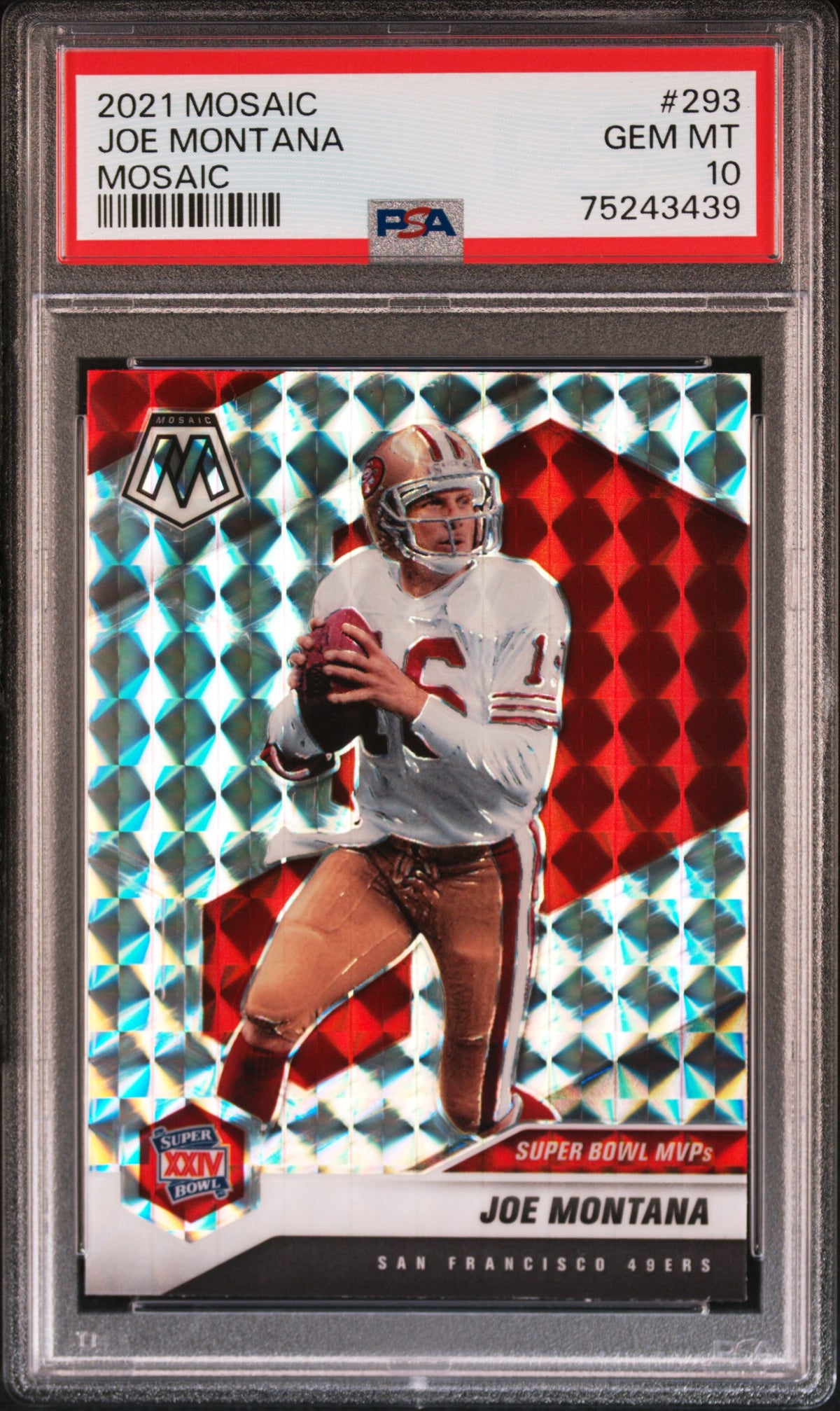 Joe Montana 2020 Panini Prizm Orange Football Card #290 Graded PSA 10