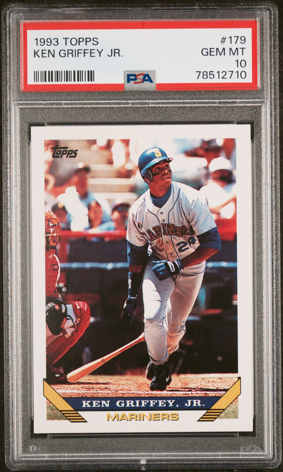 Ken Griffey Jr 1990 Upper Deck Mariners Checklist Card #24 Graded PSA