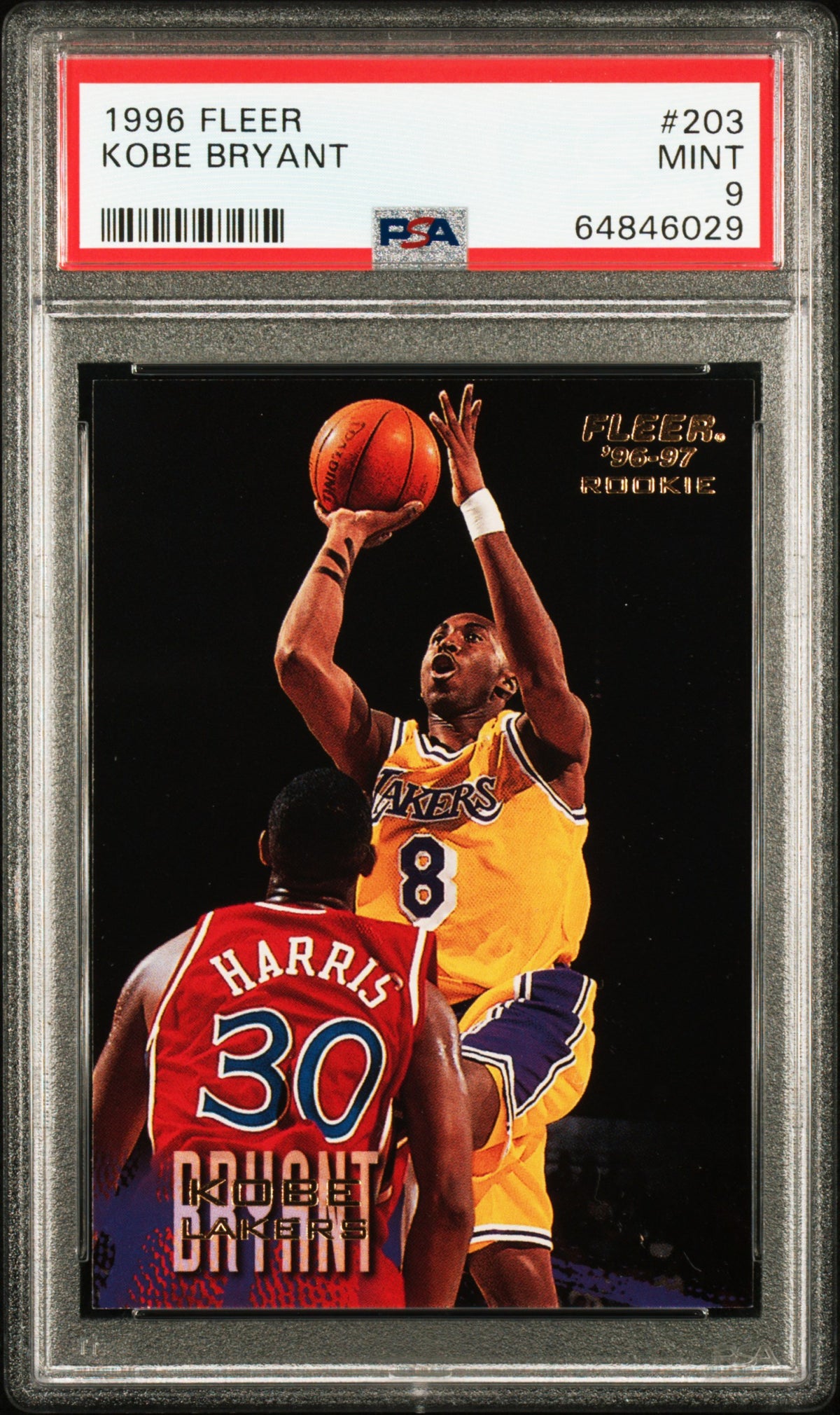 Kobe Bryant 1996 Skybox Premium Basketball Rookie Card #55 Graded PSA