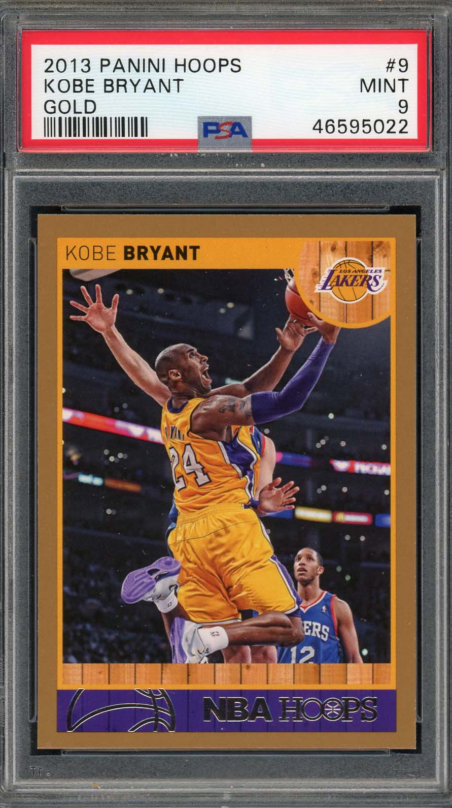 Kobe Bryant 2013 Panini Hoops Gold Basketball Card #9 Graded PSA 9 MIN