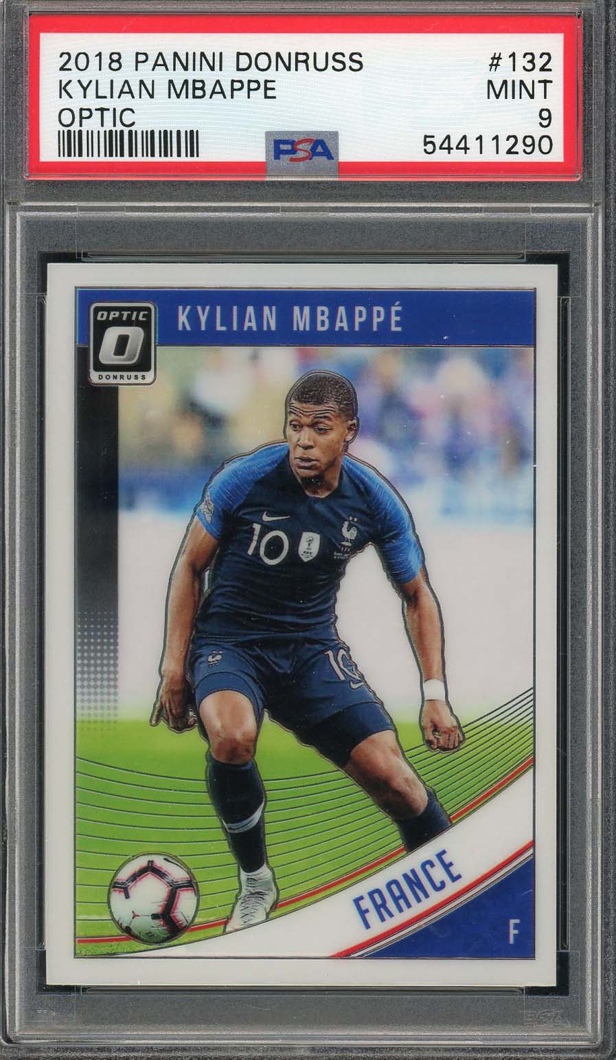 Kylian Mbappe France 2018 Panini Donruss Soccer Rookie Card RC #132 Gr