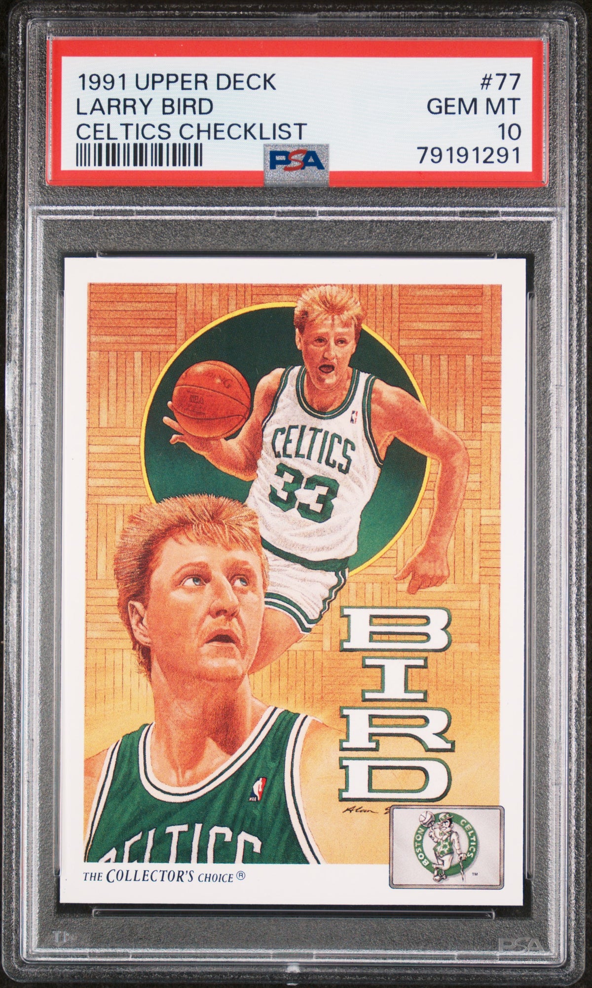 ラリー バード 1991 フープ バスケットボール カード #576 PSA 10 グレード