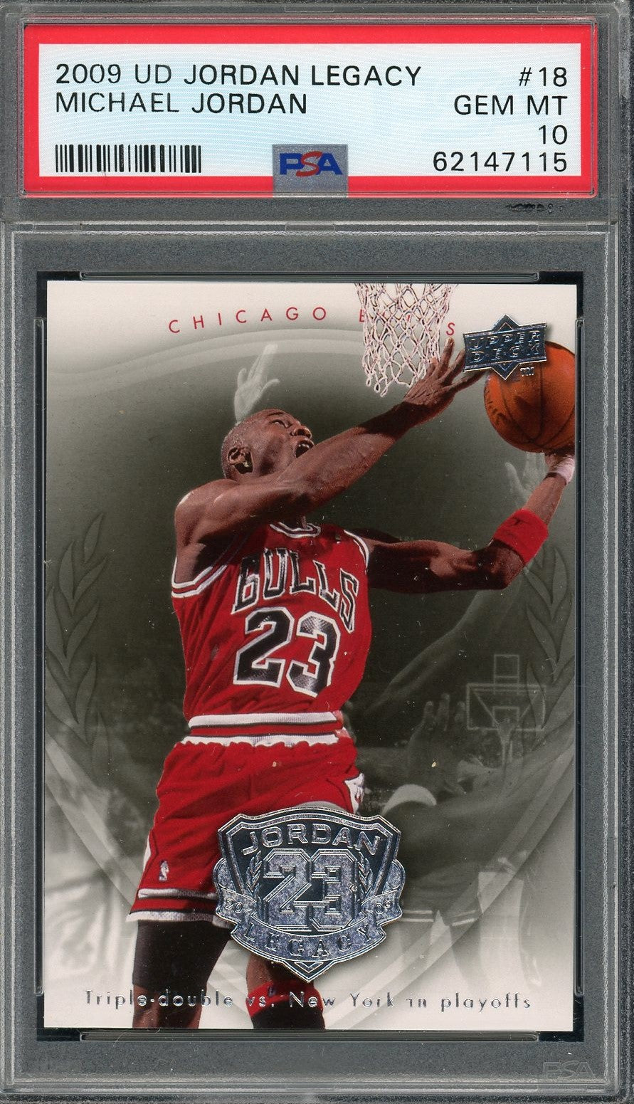 Michael Jordan 2008 Upper Deck Legacy Basketball Card #817 Graded PSA