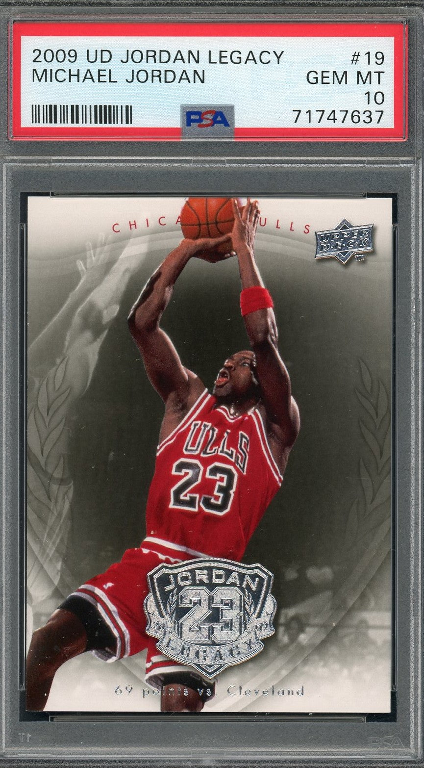 Michael Jordan 2008 Upper Deck Legacy Basketball Card #817 Graded PSA