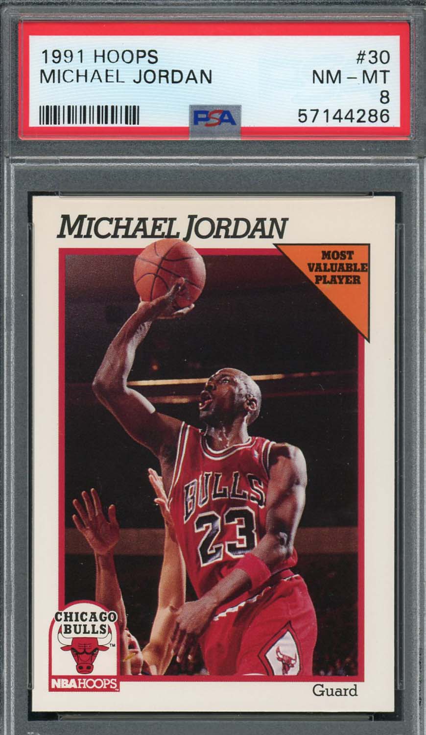 Michael Jordan 1996 Fleer Ultra Basketball Card #143 Graded PSA 8