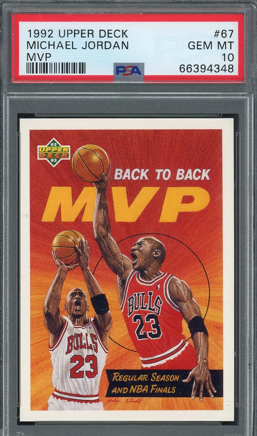 Michael Jordan 1992 Upper Deck Award Winner Holograms Card #AW1 Graded