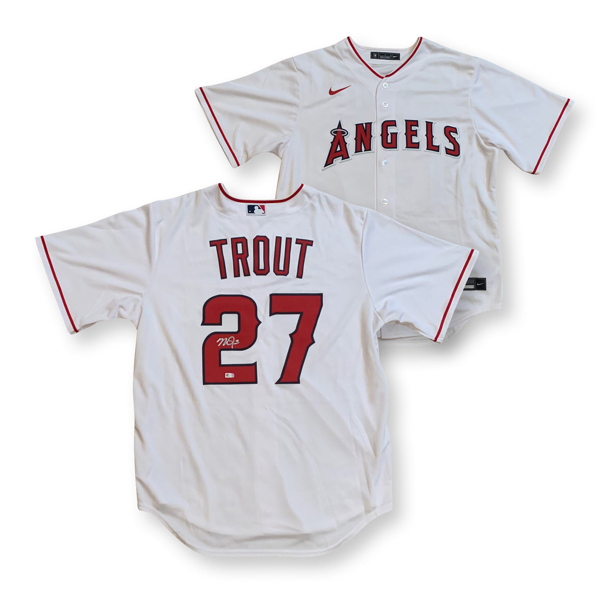 Mike Trout Los Angeles Angels Autographed Fanatics Authentic White