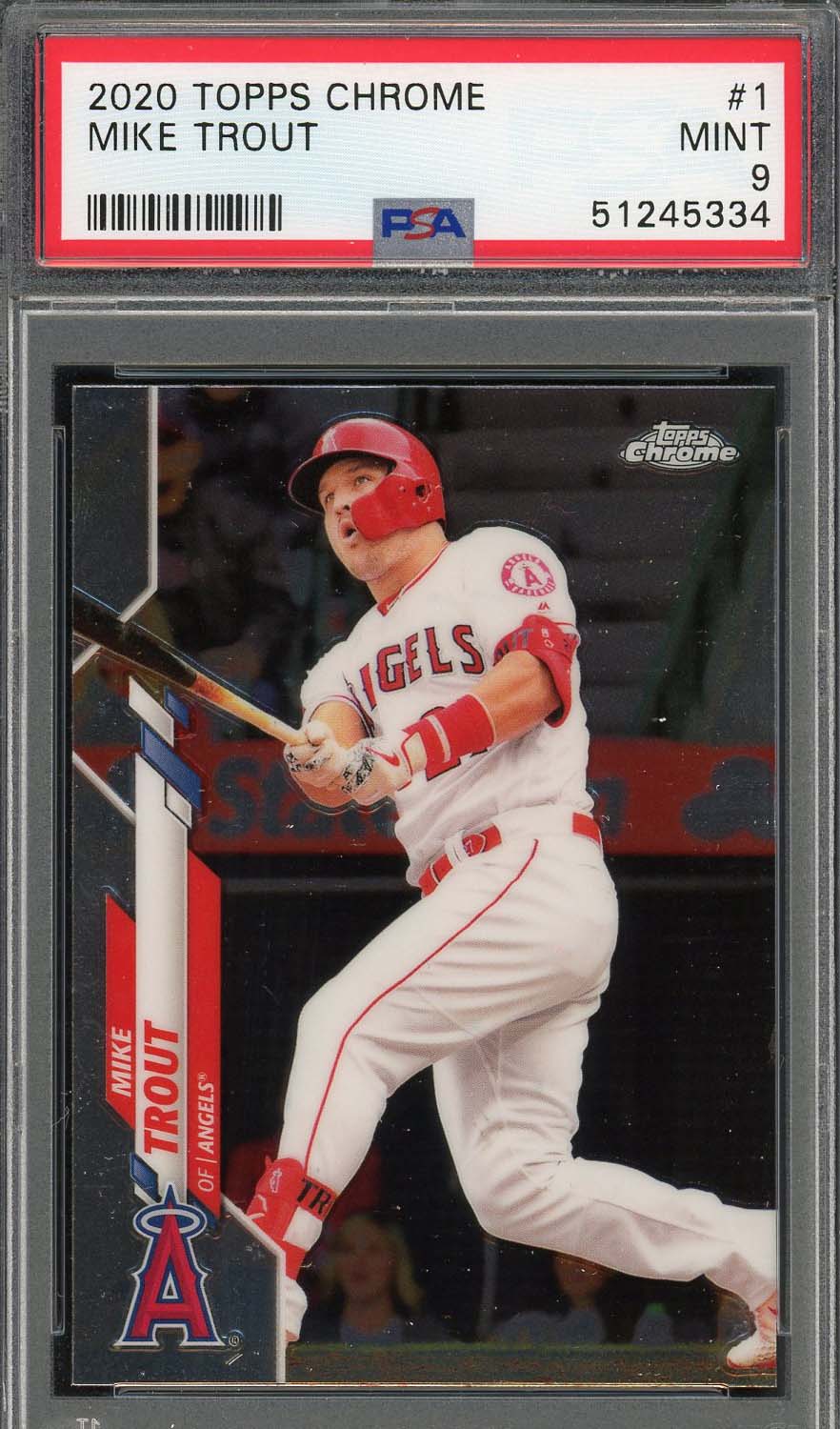 Mike Trout 2017 Topps Chrome White Jersey Baseball Card #200 Graded PSA 10  GEM MINT