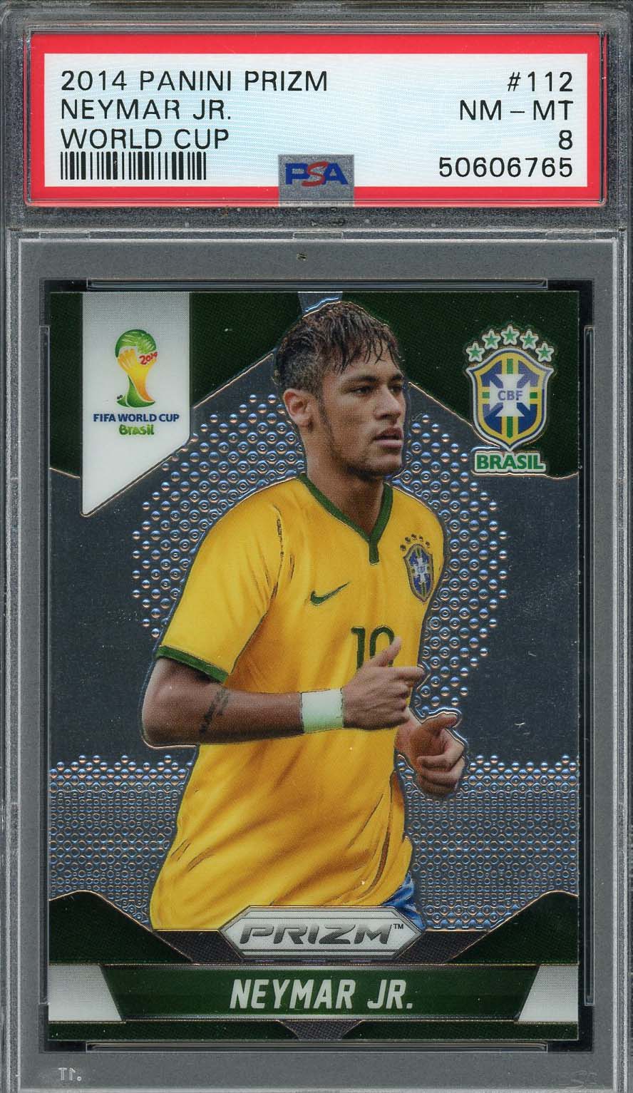 Neymar Jr 2014 Panini Prizm World Cup Soccer Card #112 Graded PSA 10