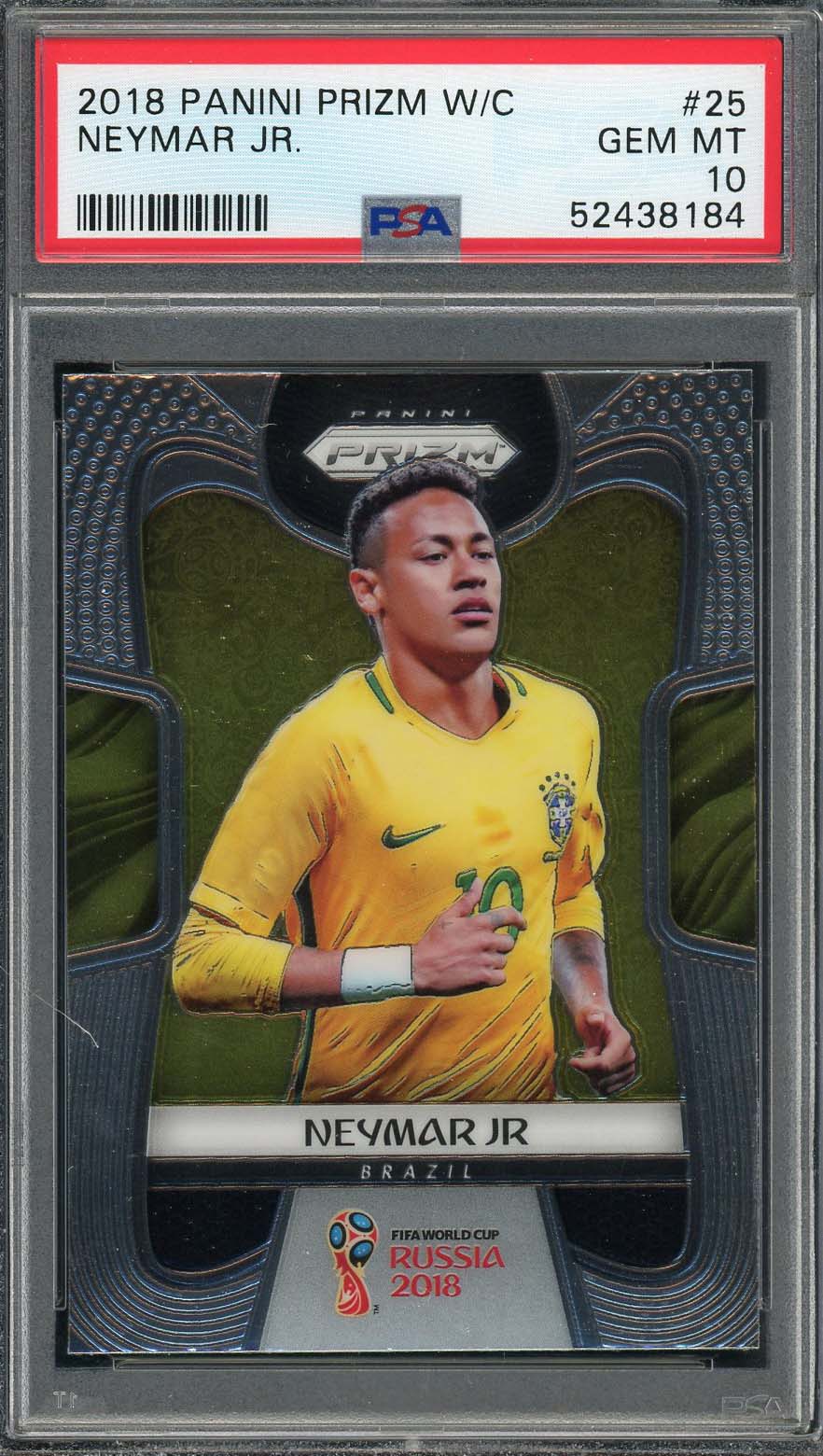 Neymar Jr 2014 Panini Prizm World Cup Card #112 PSA 9