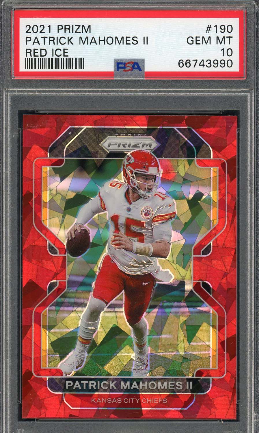 Lamar Jackson 2019 Panini Prizm Red Ice Football Card #71 PSA 10