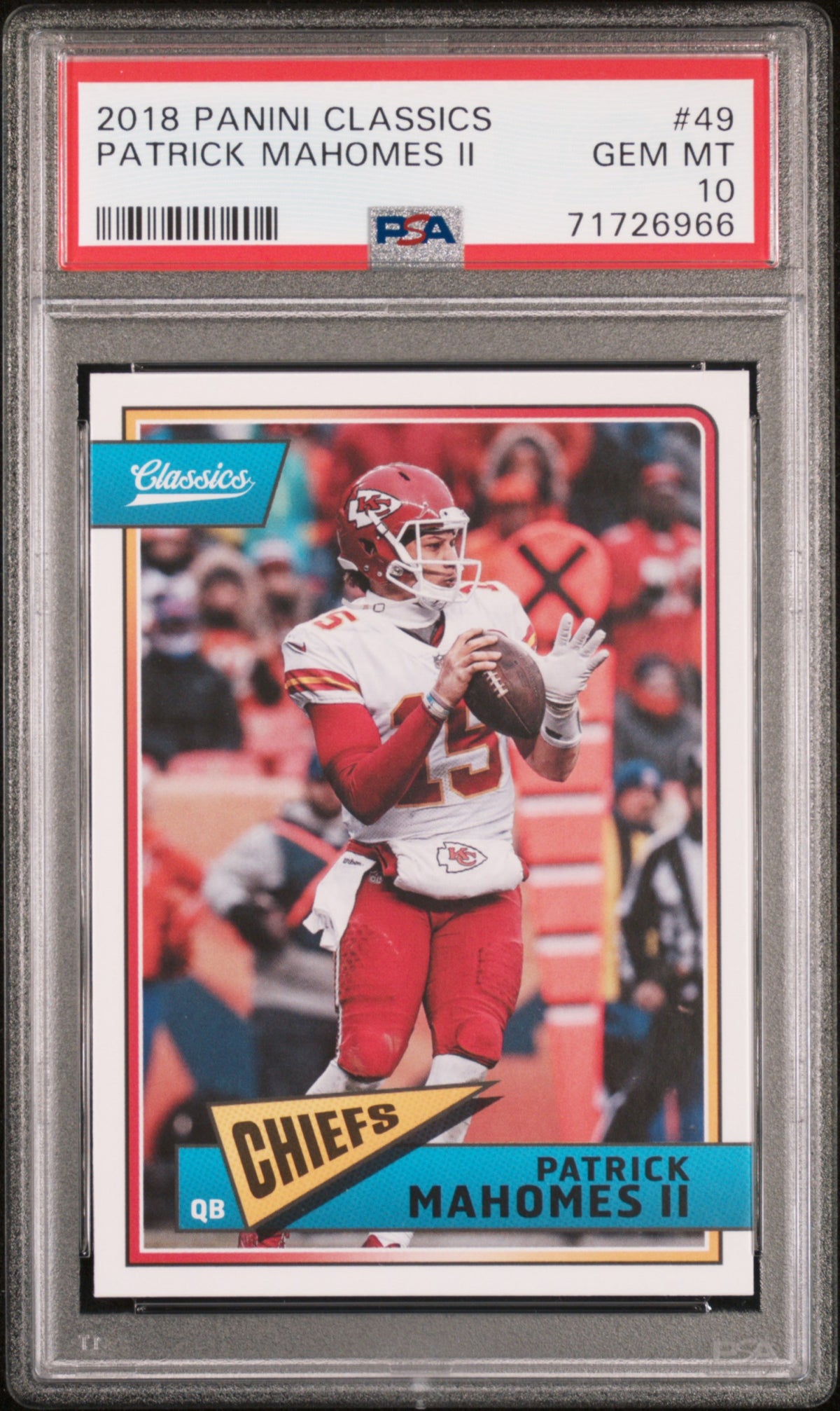 2018 Donruss Football #138 Patrick Mahomes II Kansas City Chiefs Official  NFL Trading Card