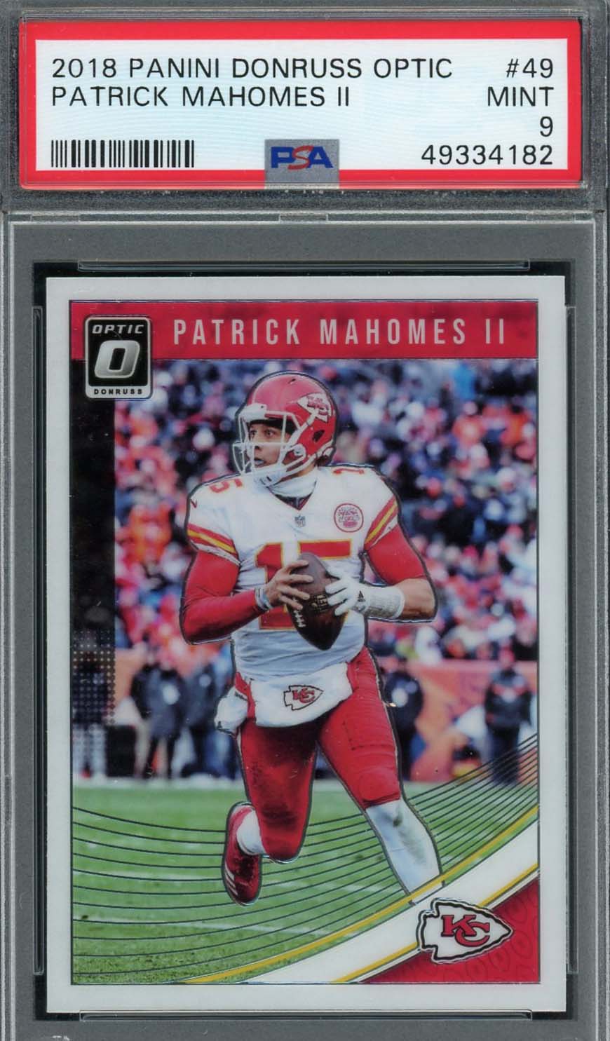 2018 Panini Select Patrick Mahomes II Silver Prizm #66 PSA 9 MINT 2nd Year  Kansas City Chiefs