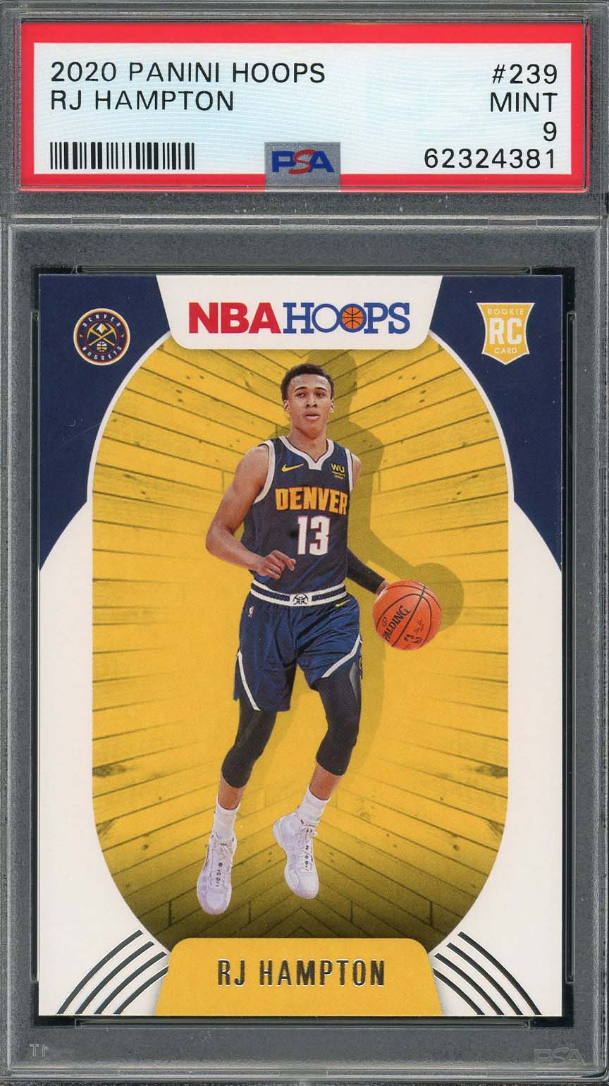 RJ Hampton 2020 Panini Hoops Basketball Rookie Card RC #239 PSA 9