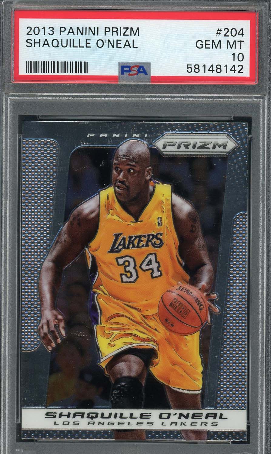 Shaquille O'Neal 2022 Panini Prizm Gold Prizm Signed Card #FBSO Auto P