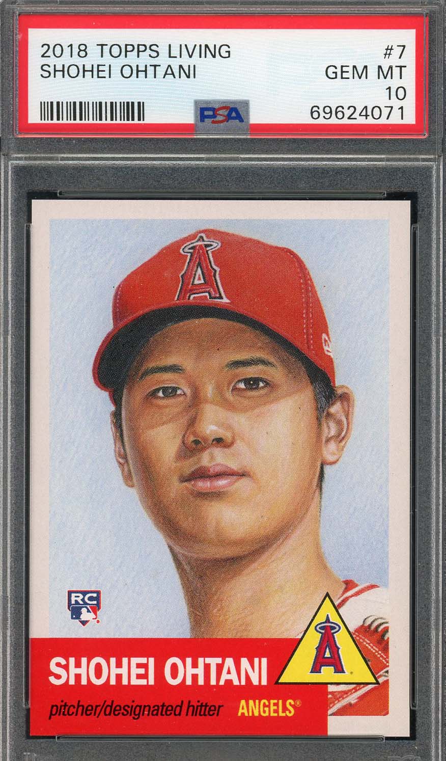 Shohei Ohtani 2018 Topps Living Baseball Rookie Card RC #7 Graded PSA 10 - Powers Sports Memorabilia product image