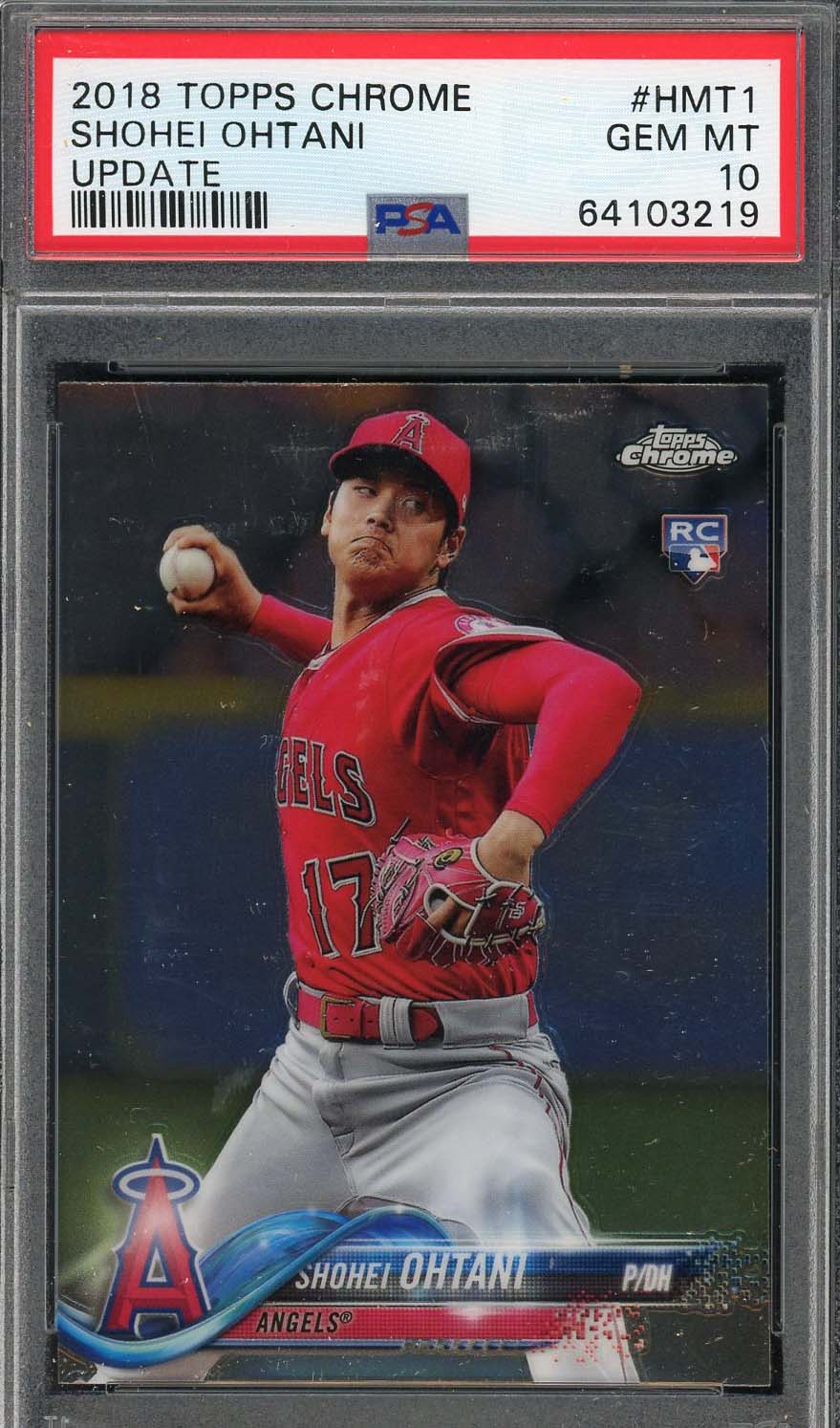 Shohei Ohtani 2018 Topps Update Baseball Rookie Card #US1 Graded PSA 1