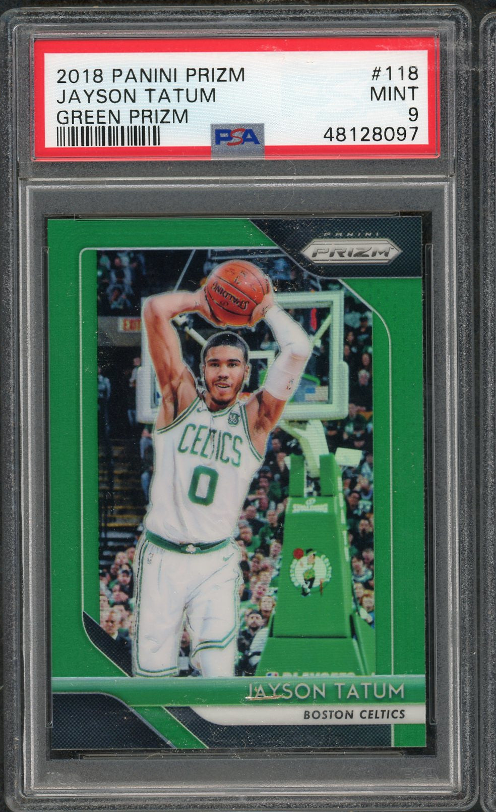 Jayson Tatum 2018 Panini Green Prizm Basketball Card 118 Graded Psa 9