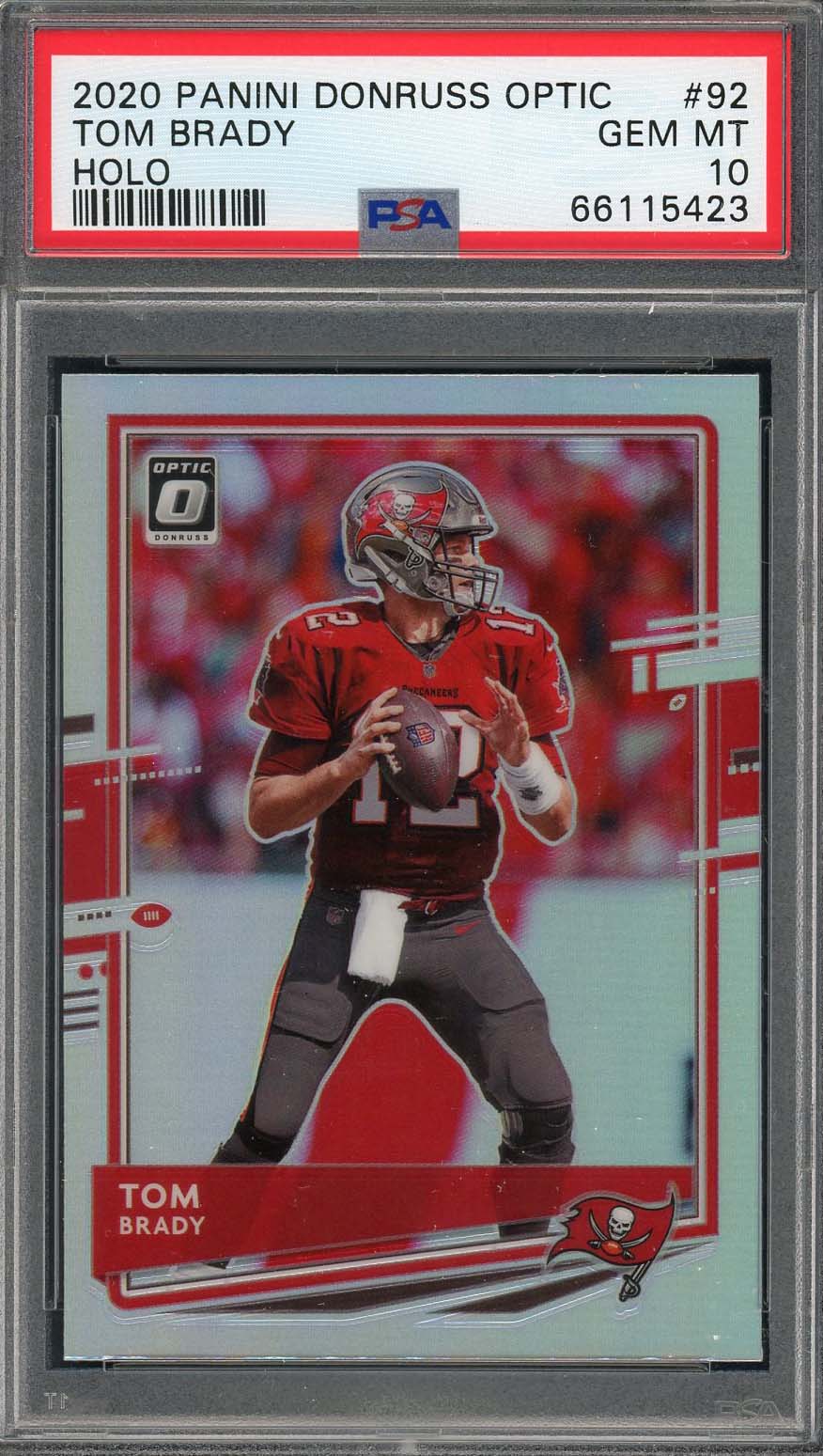 2019 Panini Donruss Optic Orange #63 Tom Brady (#012/199) - Jersey