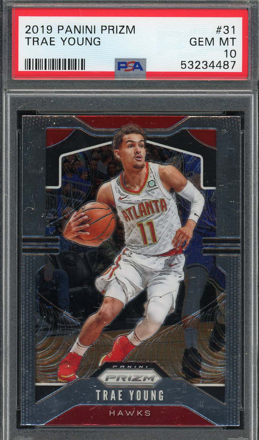 Trae Young 2019 Panini Mosaic Mosaic Basketball Card #182 Graded PSA 1