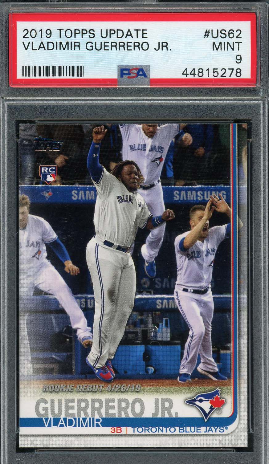 Vladimir Guerrero Jr 2019 Topps Gold Update Rookie Debut Card #US62 SG