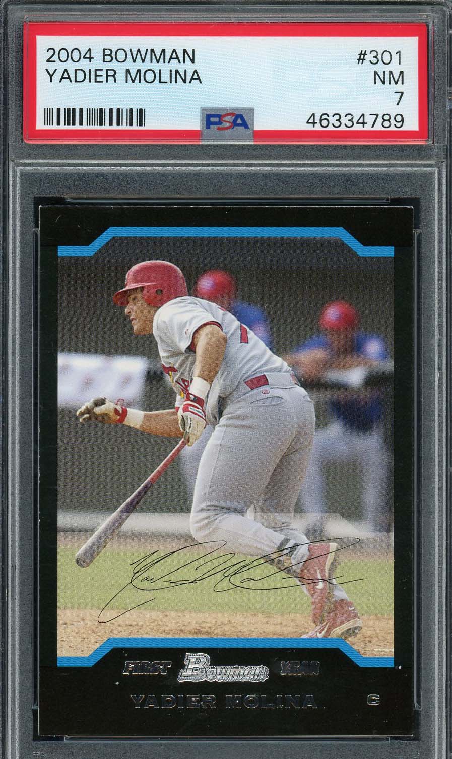 Yadier Molina 2004 Topps Baseball Rookie Card RC #324 Graded PSA 8