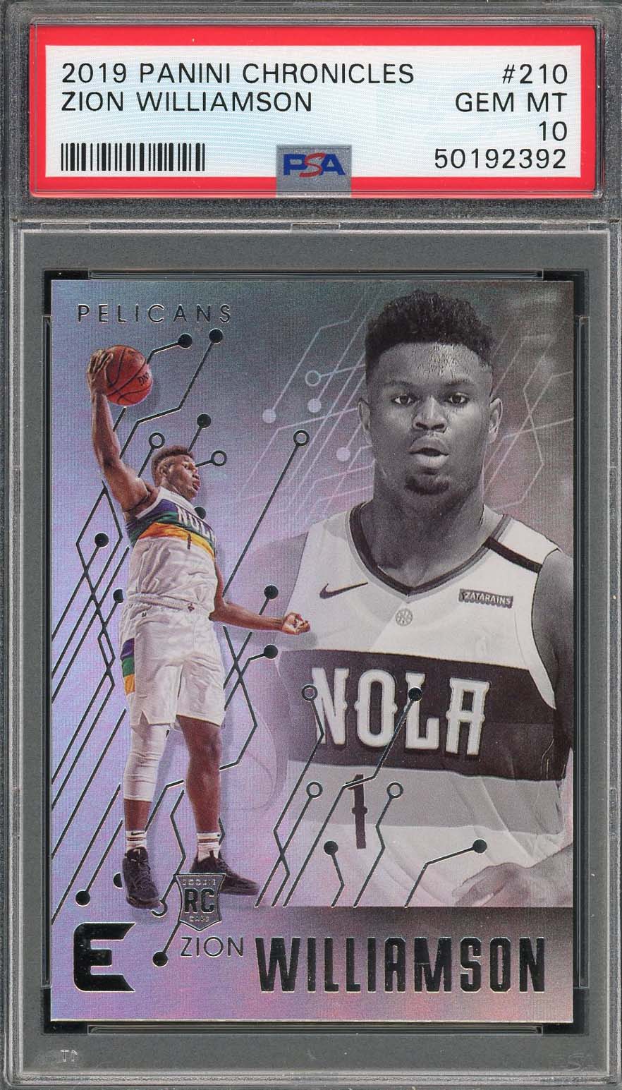 Zion Williamson 2019 Panini Hoops Basketball Rookie Card RC #258 Grade