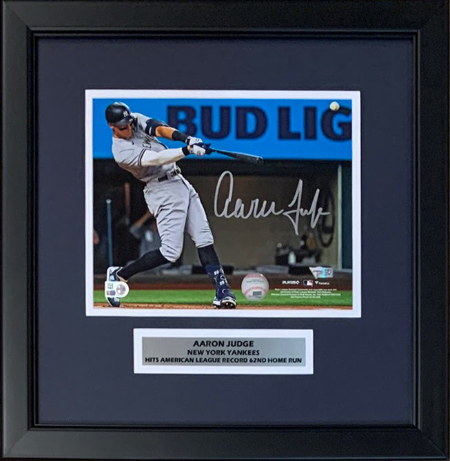 Aaron Judge Autographed and Framed New York Yankees Jersey