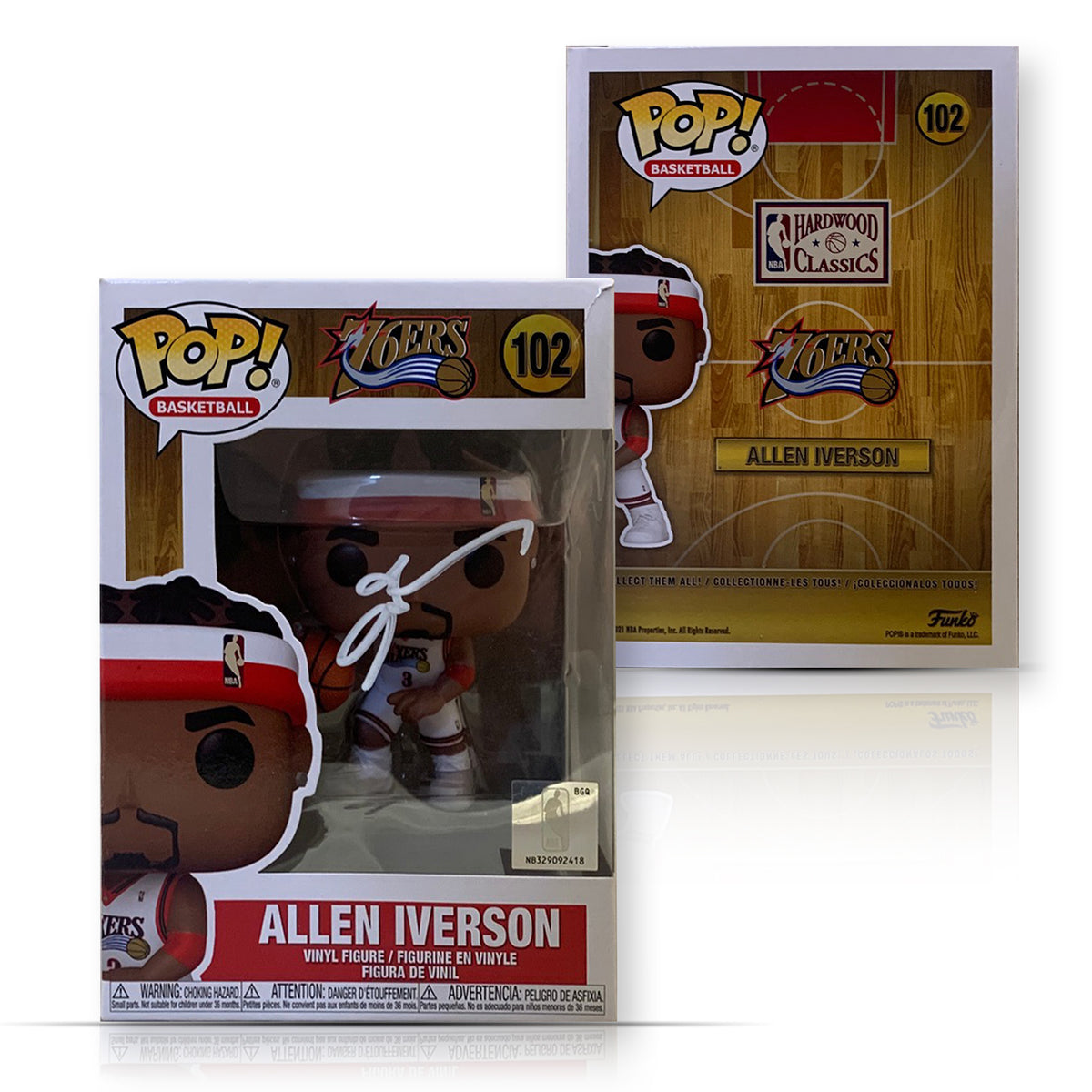 Allen Iverson Autographed Philadelphia 76ers Signed Basketball Funko P