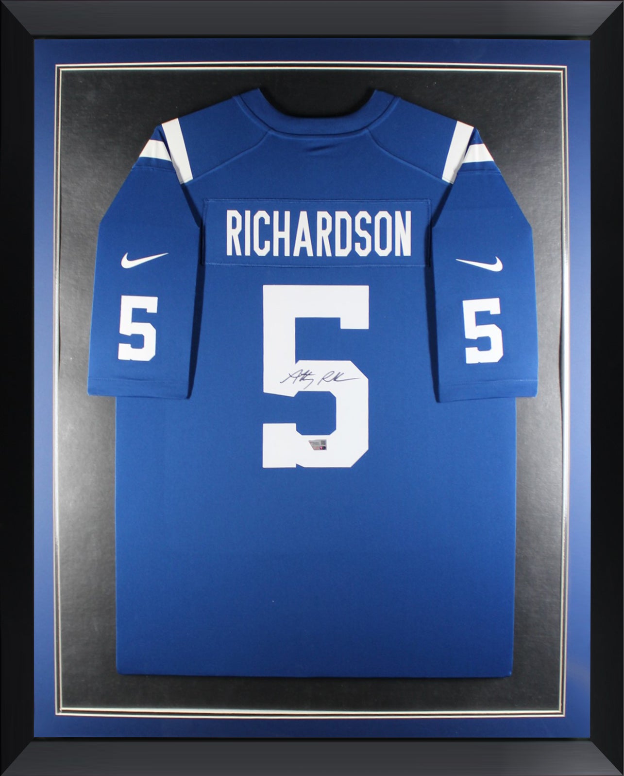 Framed Anthony Richardson Indianapolis Colts Autographed Blue Nike