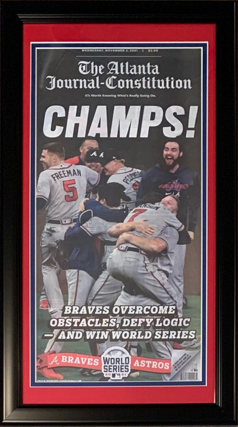  Chicago Cubs 2016 World Series Baseball Champions AT LAST  Tribune Framed Newspaper BLACK FRAME ORIGINAL FRONT PAGE : Sports & Outdoors