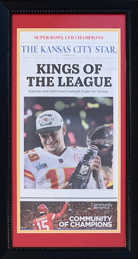 Kansas City Chiefs Super Bowl 57 LVII Champions Original Front Page KC