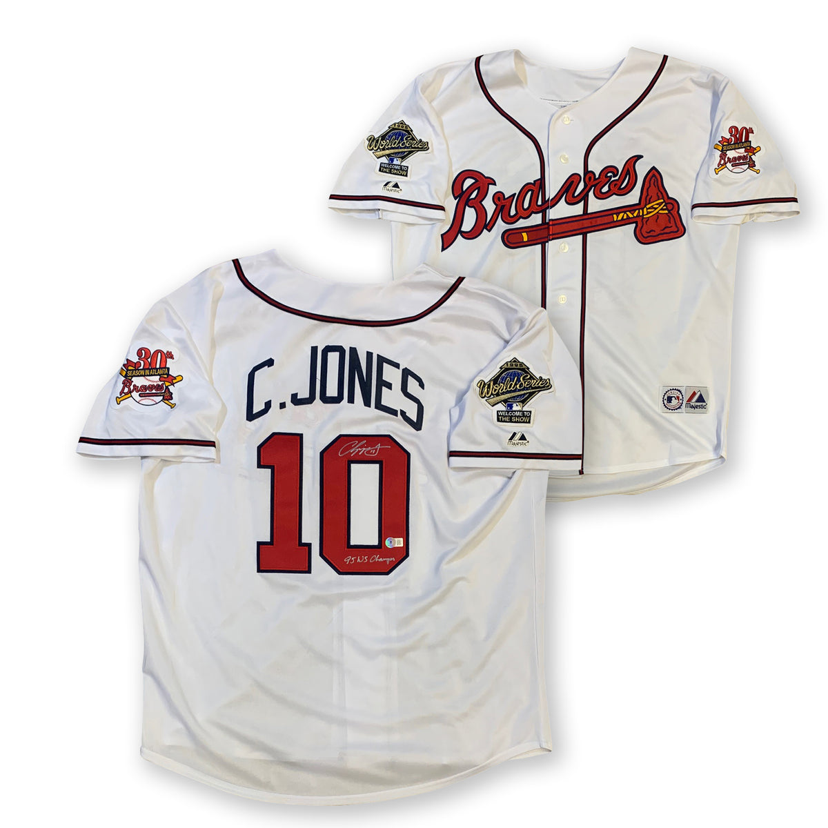 Chipper Jones Atlanta Braves Fanatics Authentic Autographed Grey